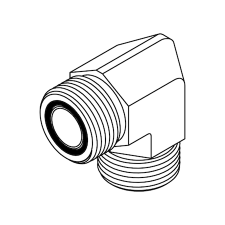 Hydraulic Fitting-Steel06MORFS-04MORFS 90